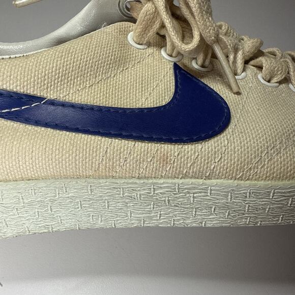 Vintage Nike Shoes Mens Size 7.5 White Blue Waffle Canvas Made In Korea 70s 80s main image 11